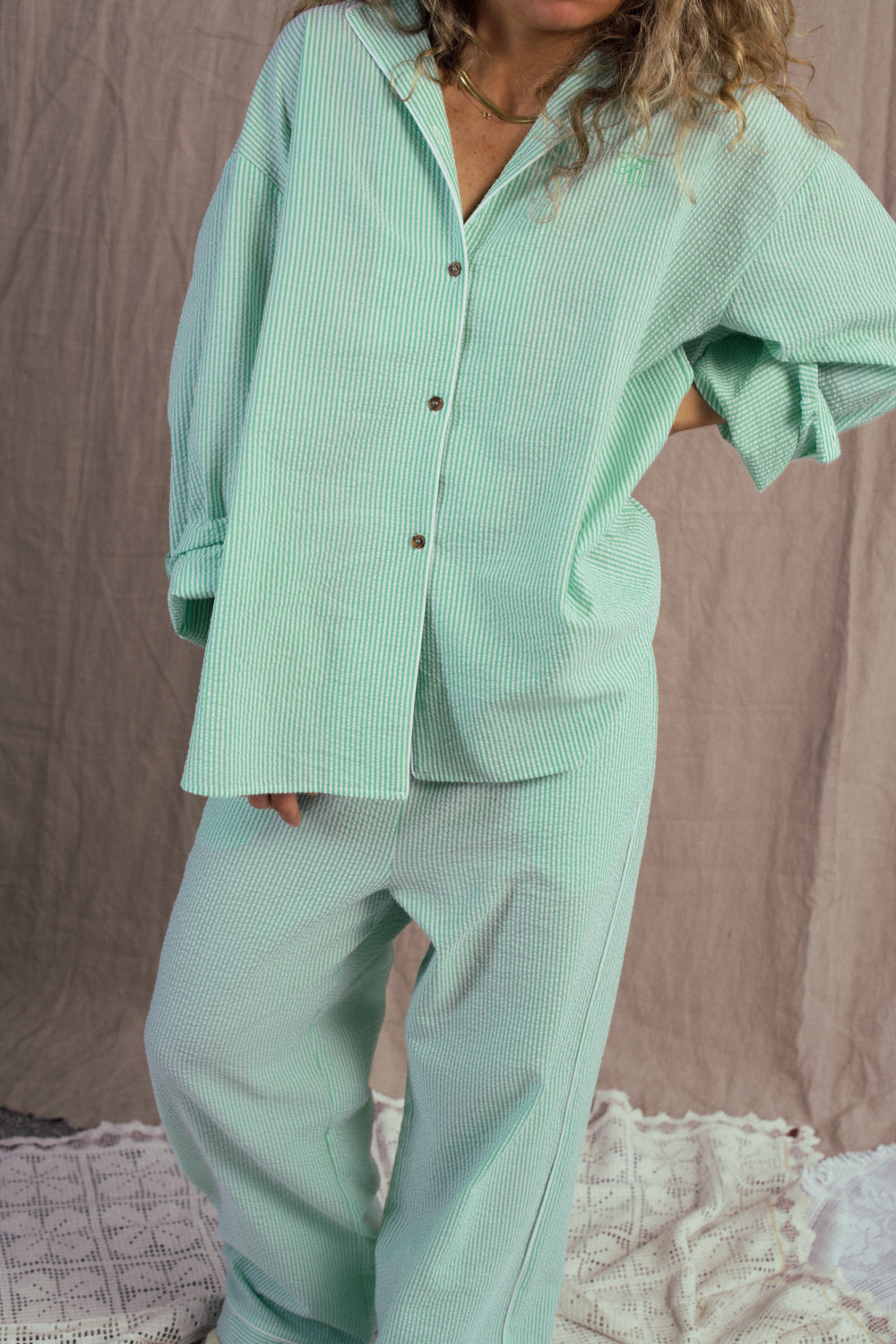 Koszula Hailey Dream Green Stripes - 1