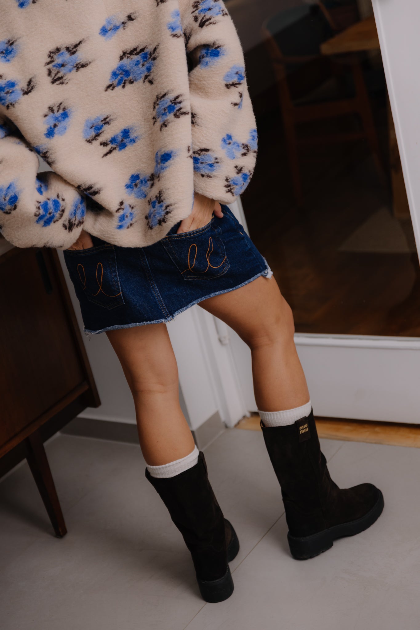 Синя джинсова спідниця Shibuya - 7