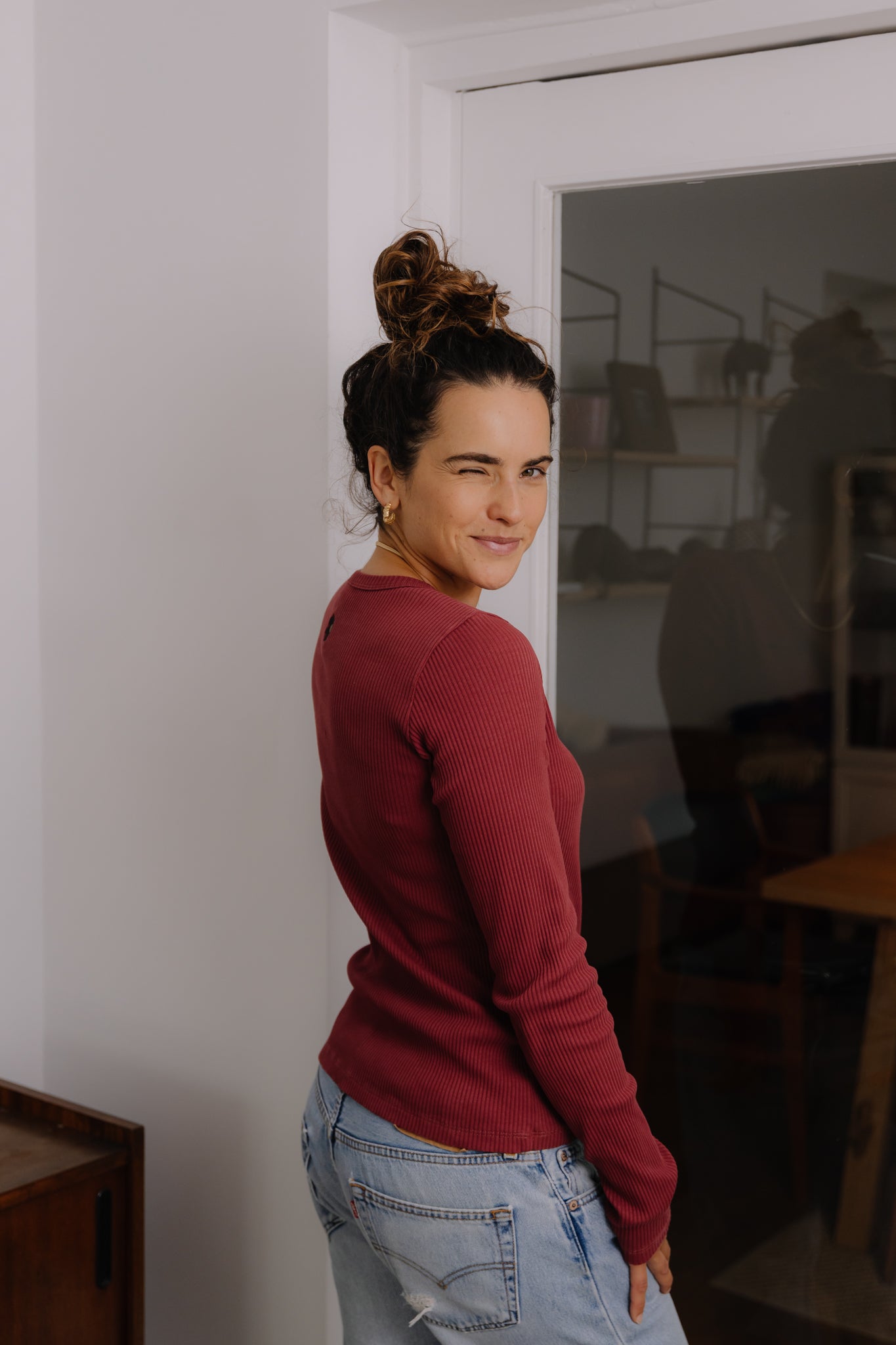 Longsleeve Ana Burgundy FLO - 11