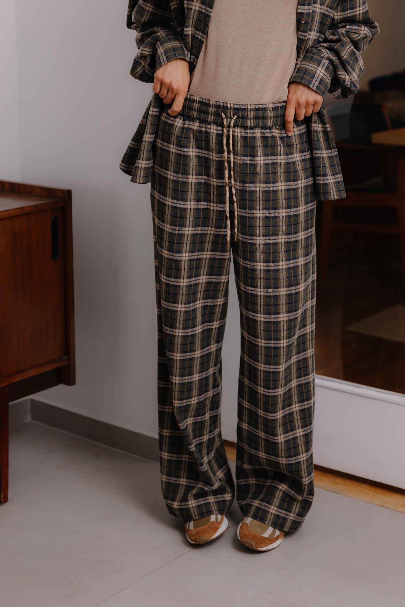 Spodnie Fall Khaki Plaid - 3
