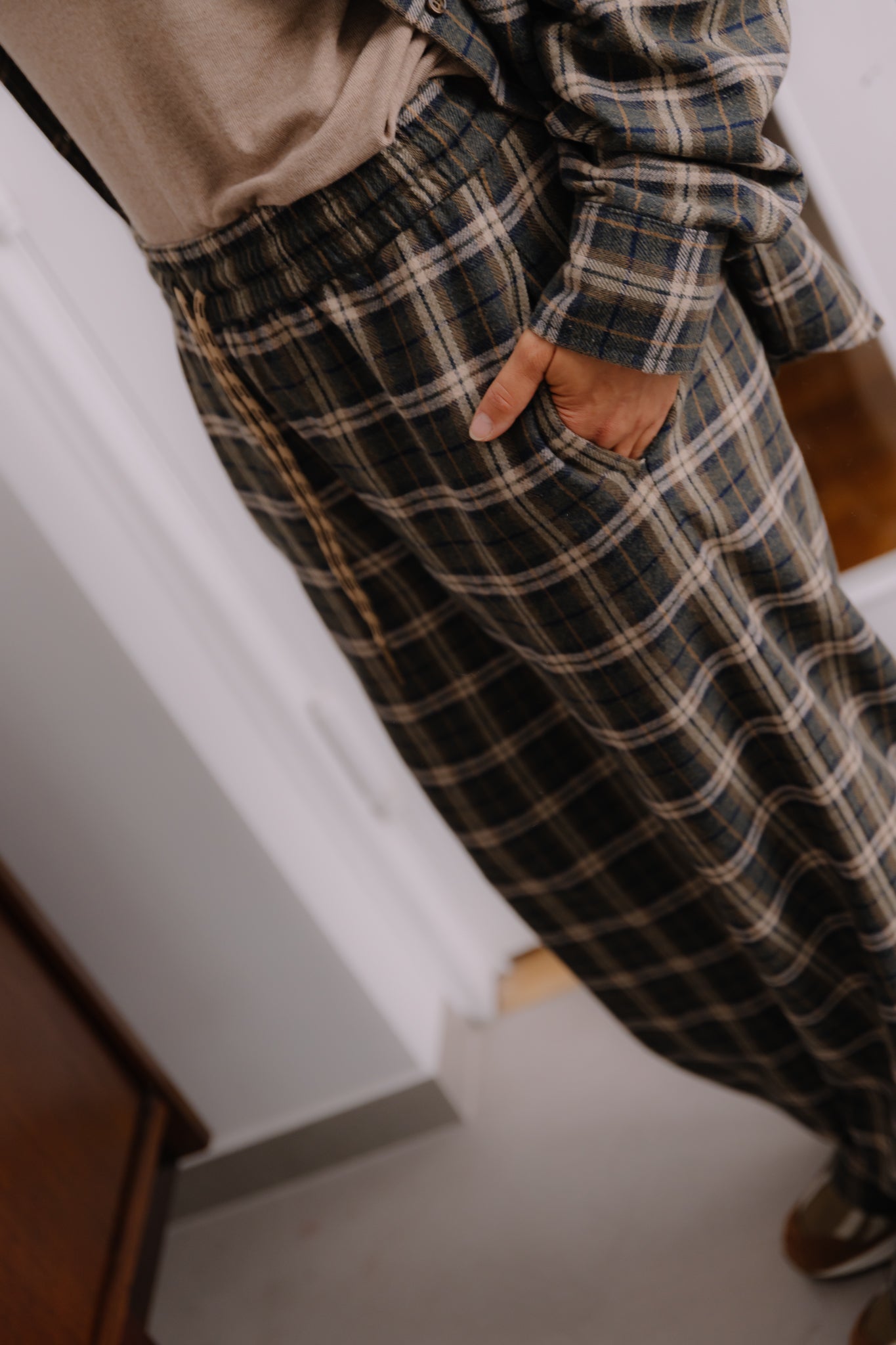 Spodnie Fall Khaki Plaid - 13