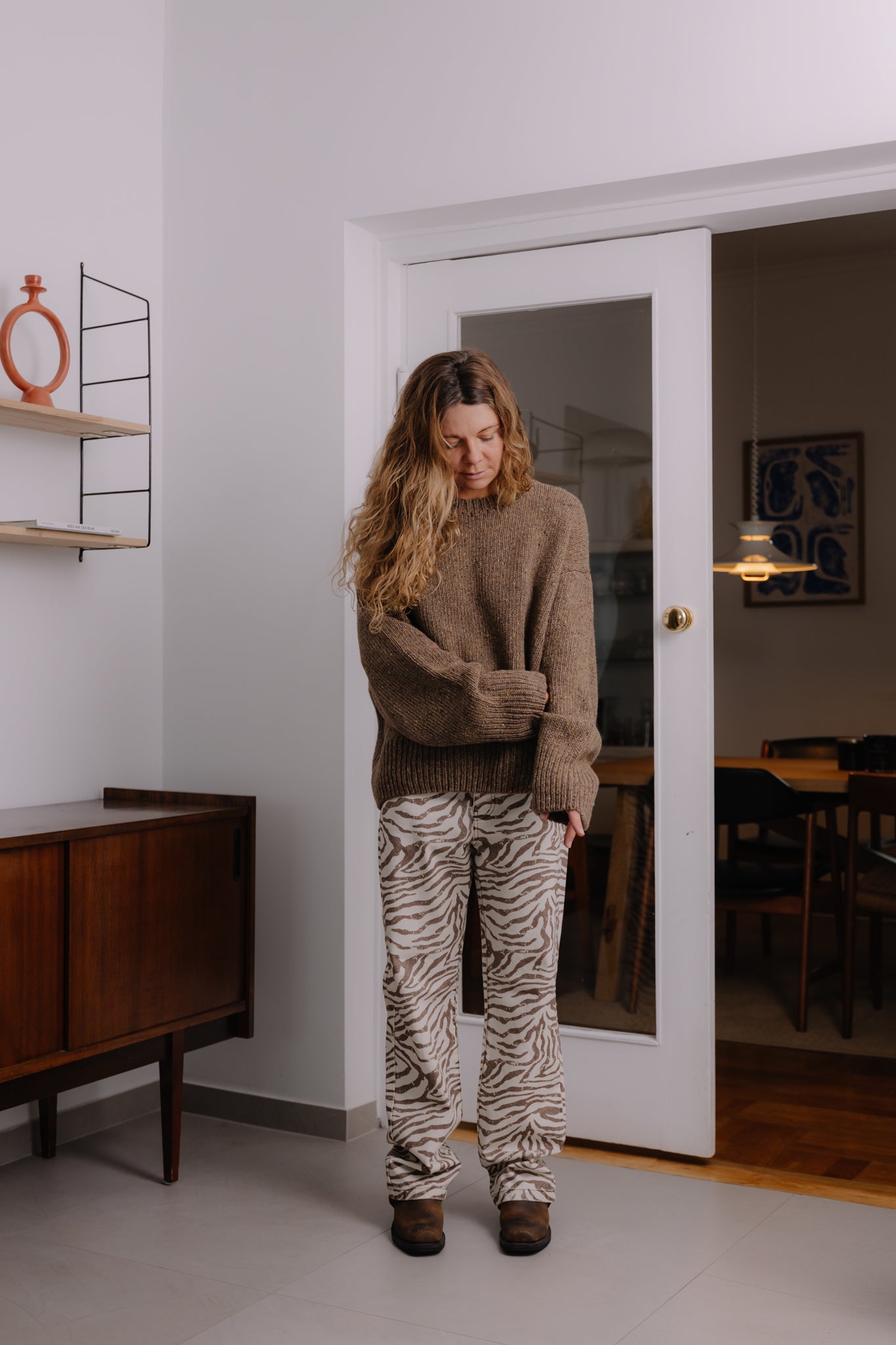 Spodnie Maria Zebra Ecru - 11