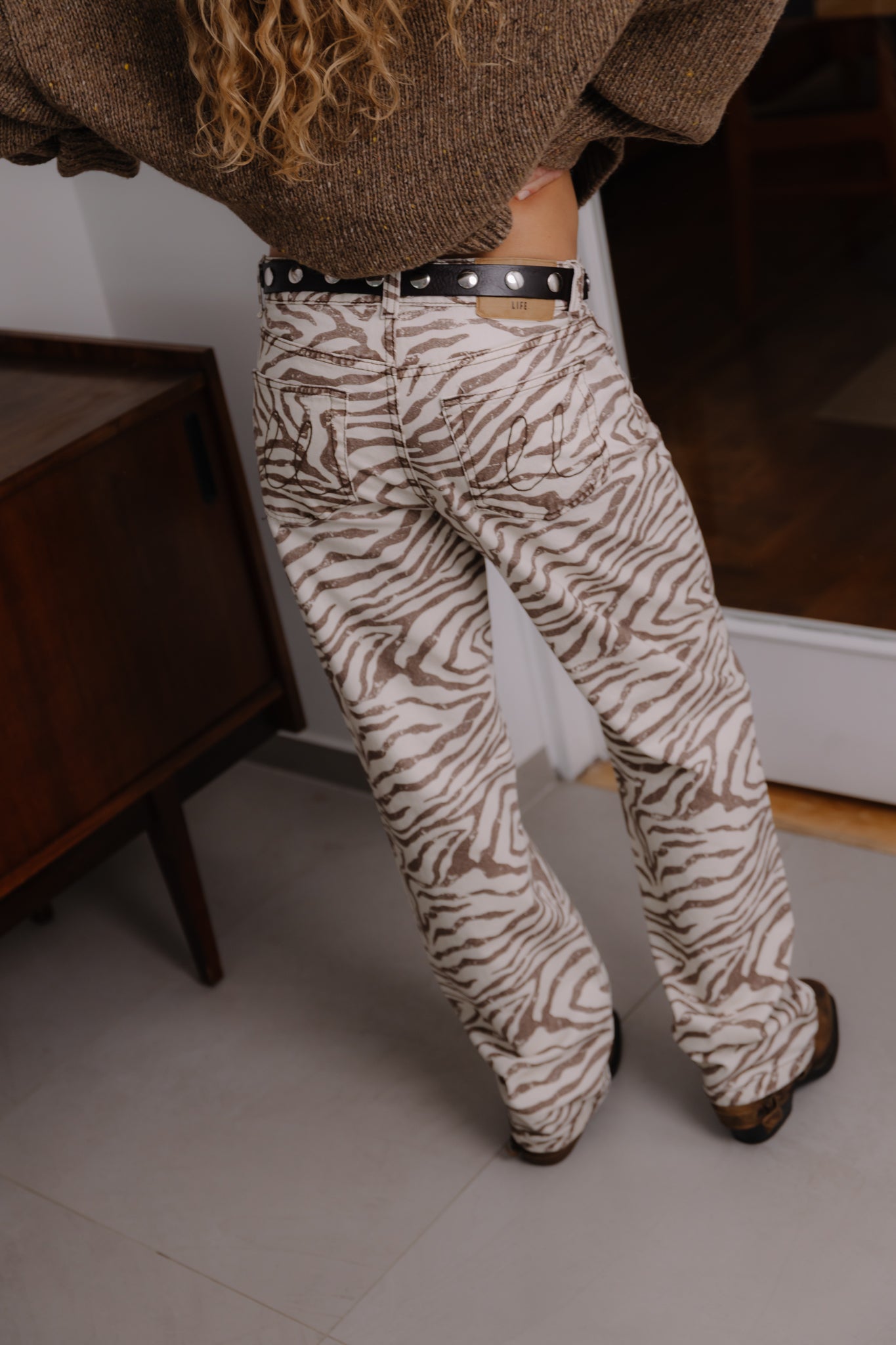 Spodnie Maria Zebra Ecru - 4