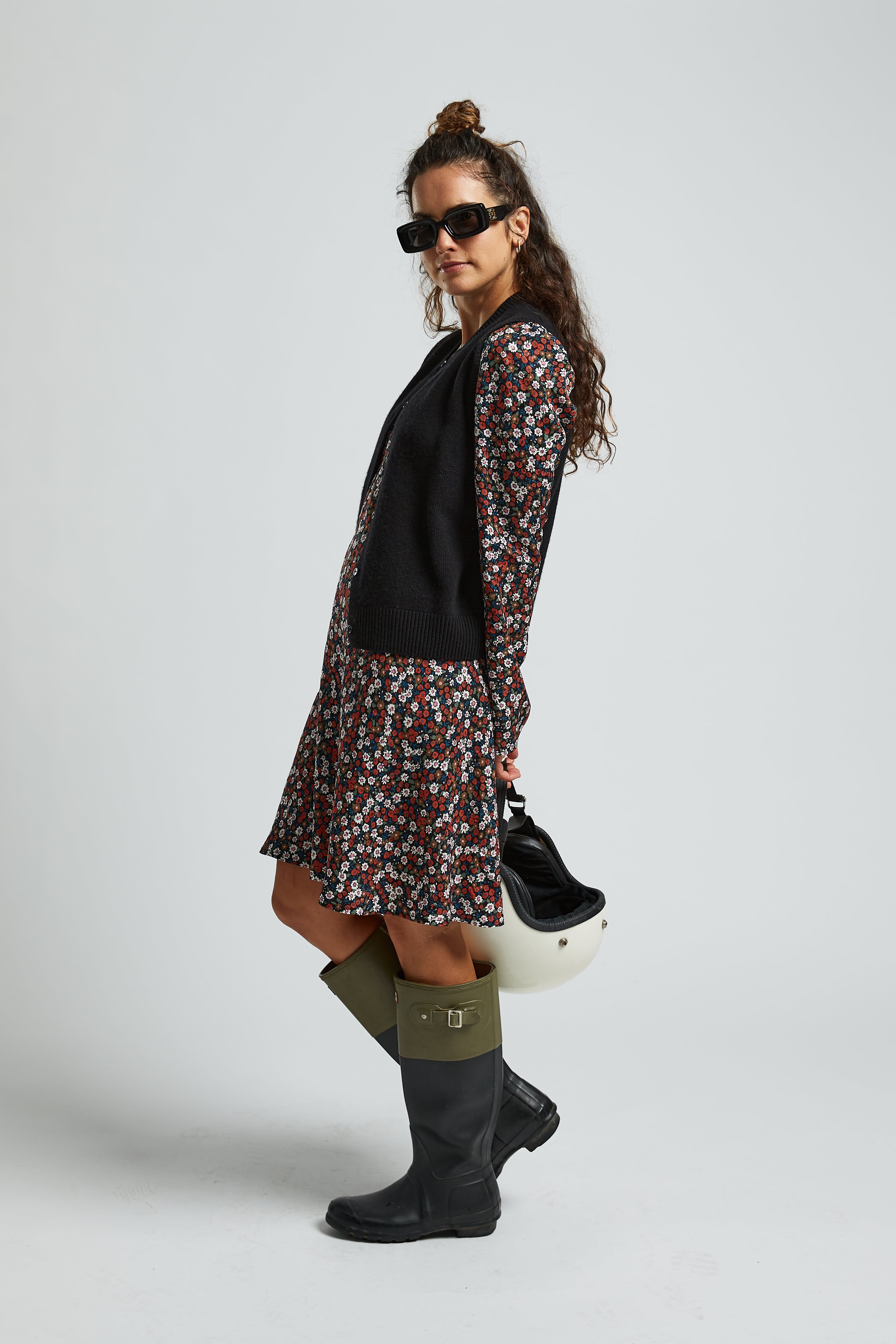 Mira Wildflower Black Dress - 4