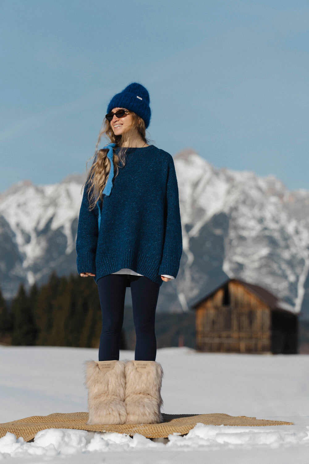 Cloud Long Deep Blue Sweater