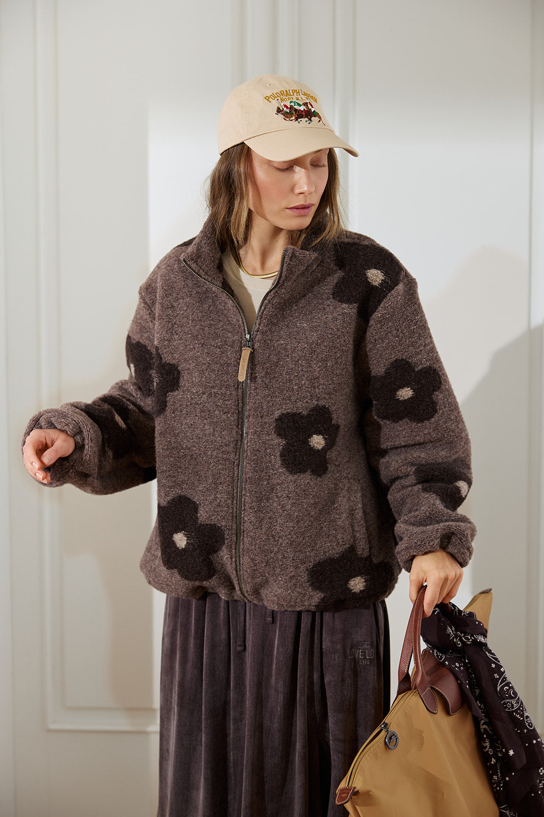 Sweatshirt Arty Brown Flowers
