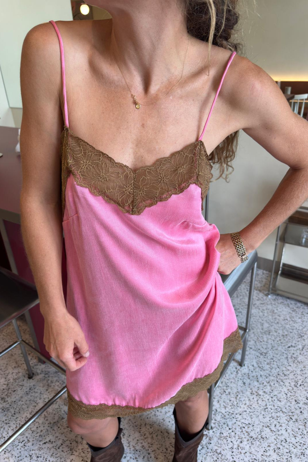 Sukienka Kim Rose Pink/Brown - 12