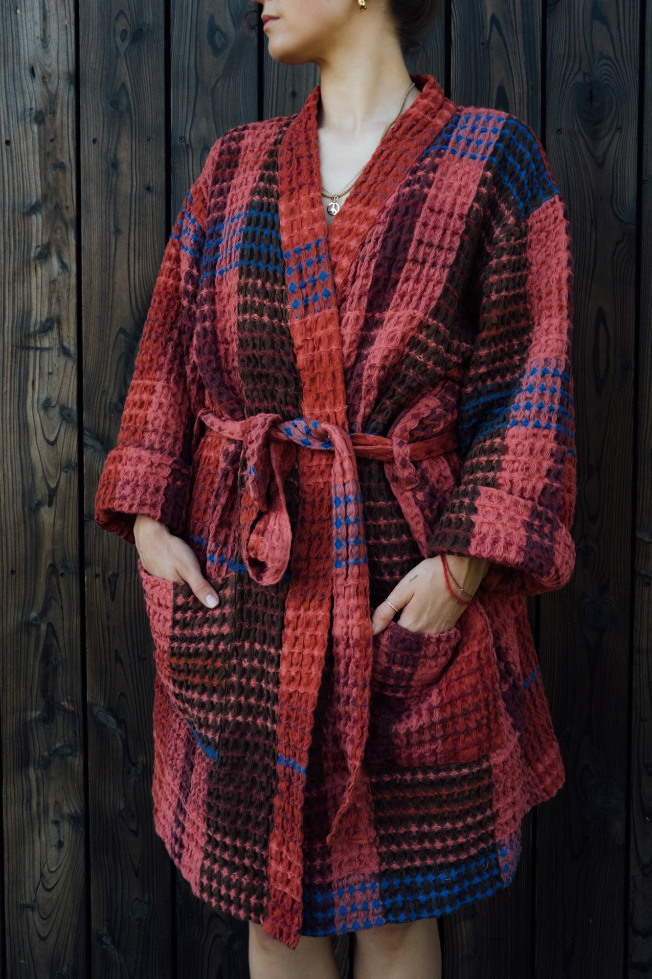 Szlafrok Red Waffle - 5