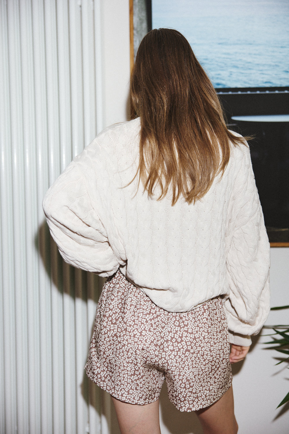 Berlin Petit Flowers Brown Shorts - 7