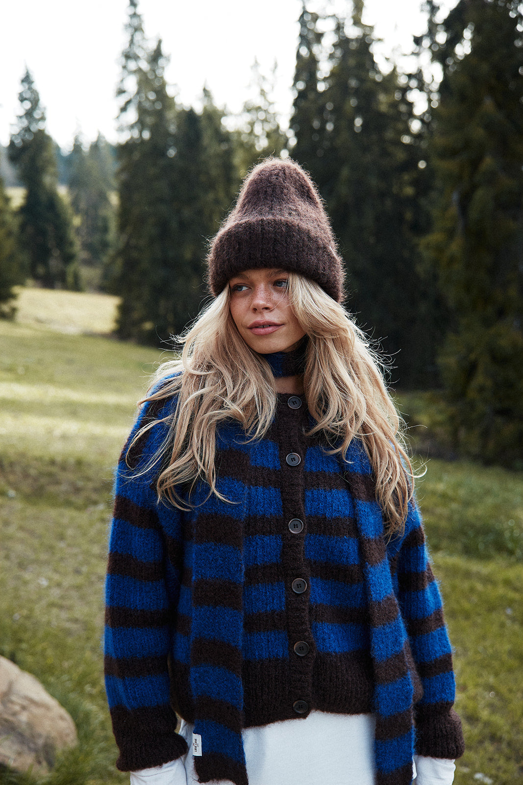 Szalik Lago Blue & Brown