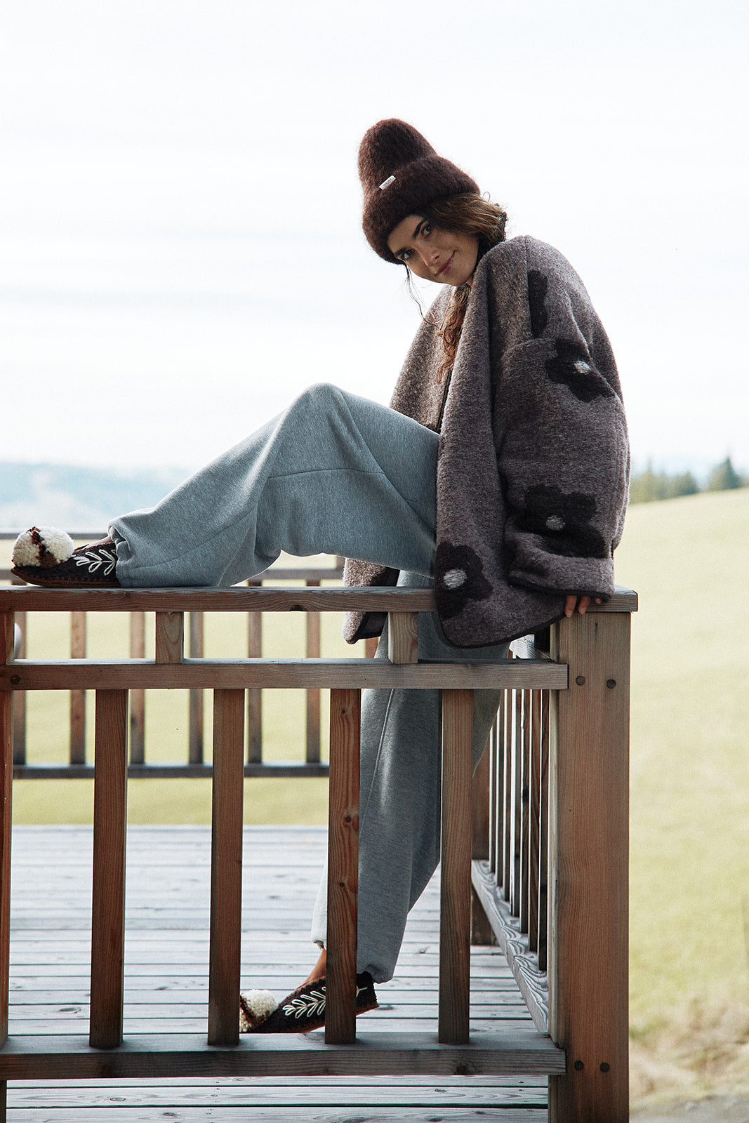 Kurtka Adana Brown Flowers - 14