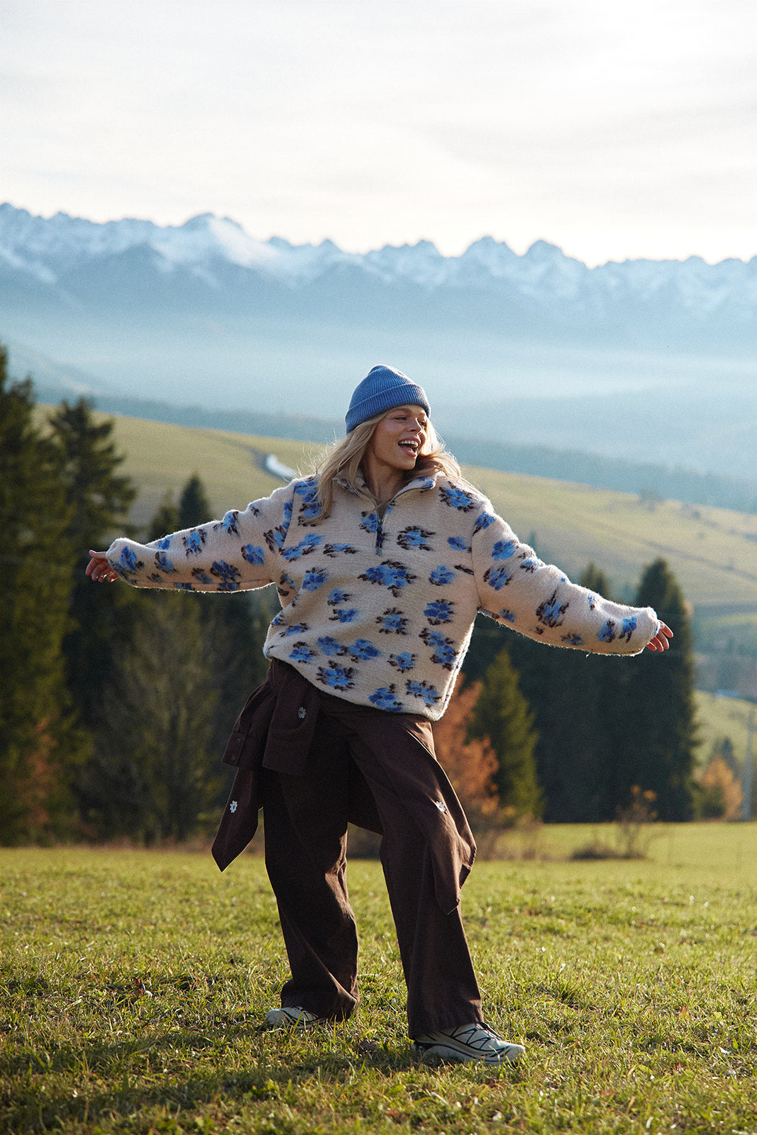 Bluza Nous Blue Flower - 3