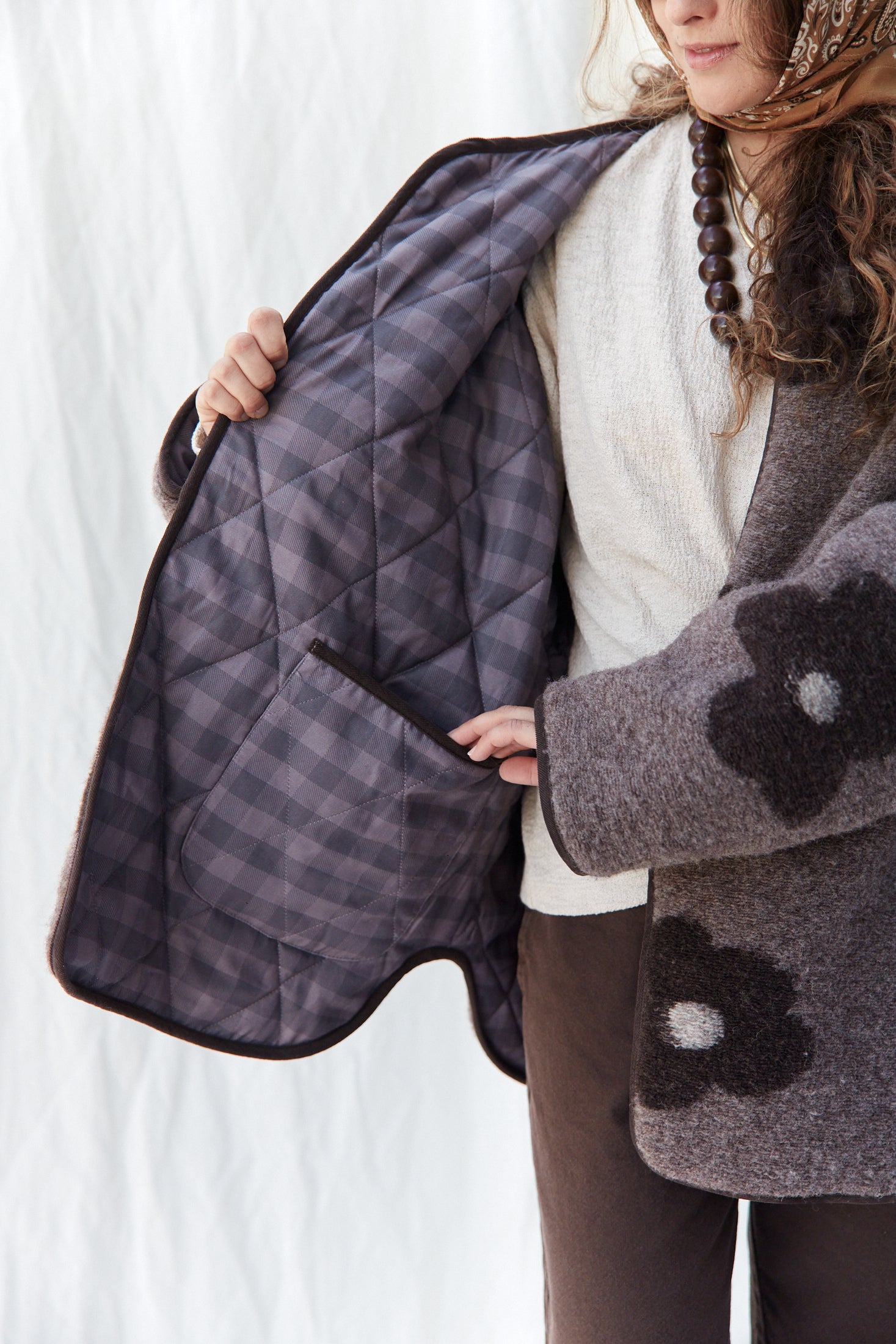 Kurtka Adana Brown Flowers - 4