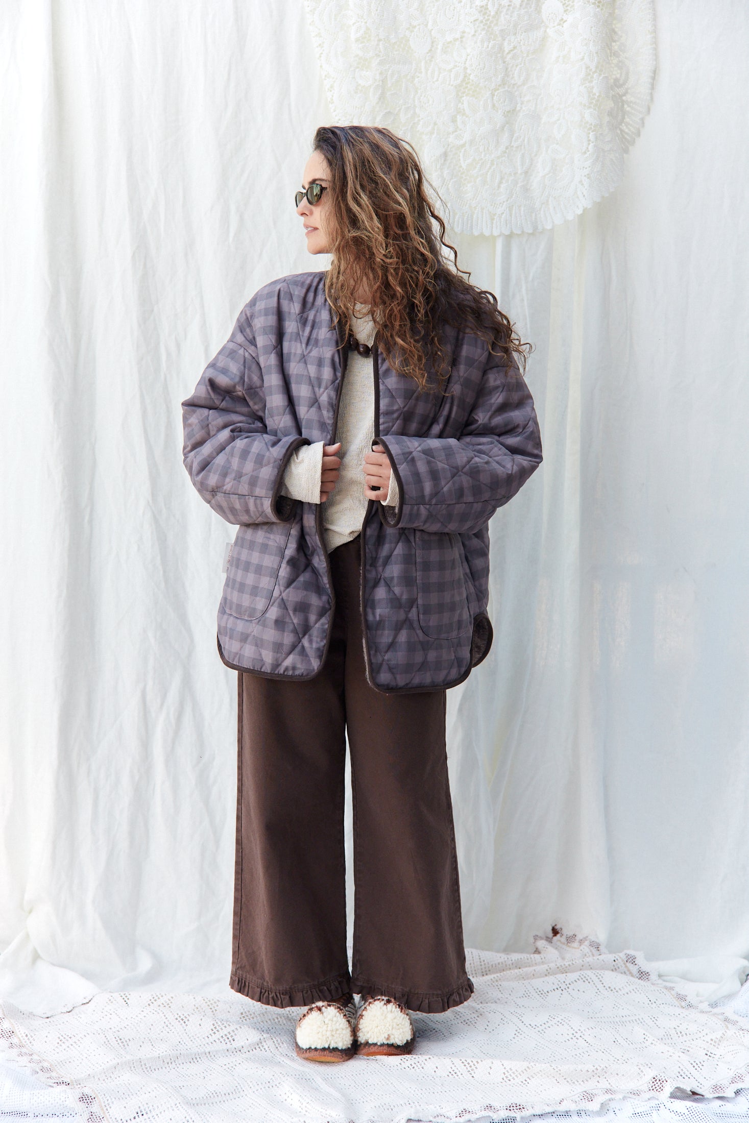 Kurtka Adana Brown Flowers - 12