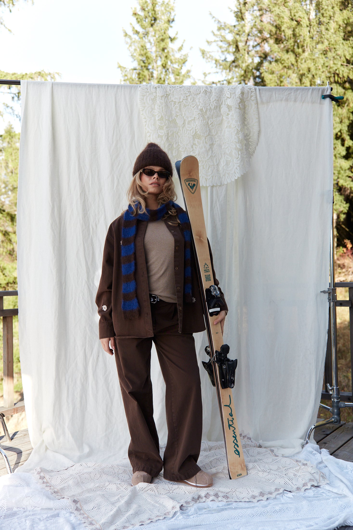 Szalik Lago Blue & Brown - 7