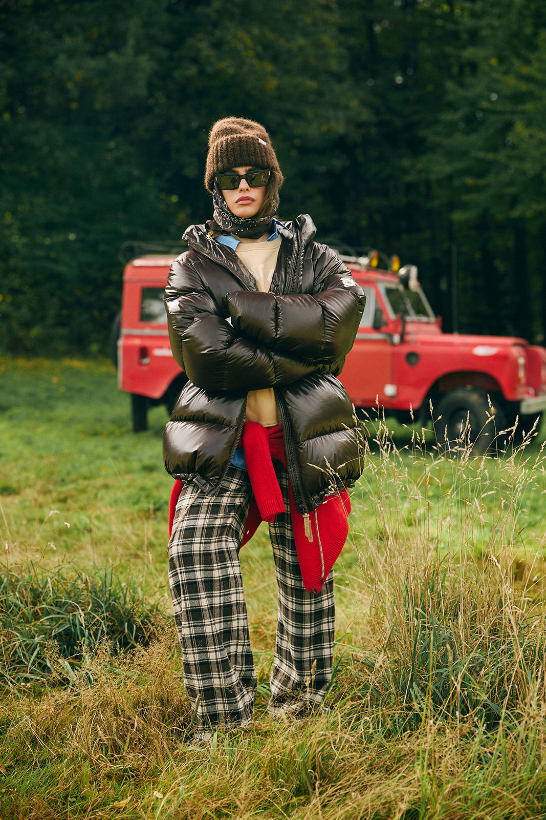 Hose Fall Brown Plaid