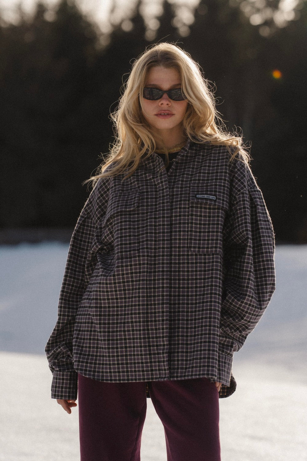 Roberta Blaues Karohemd