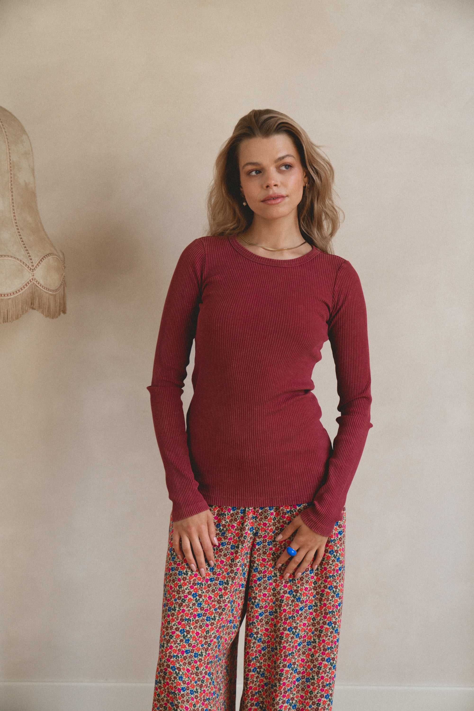 Longsleeve Linda Burgundy - 2