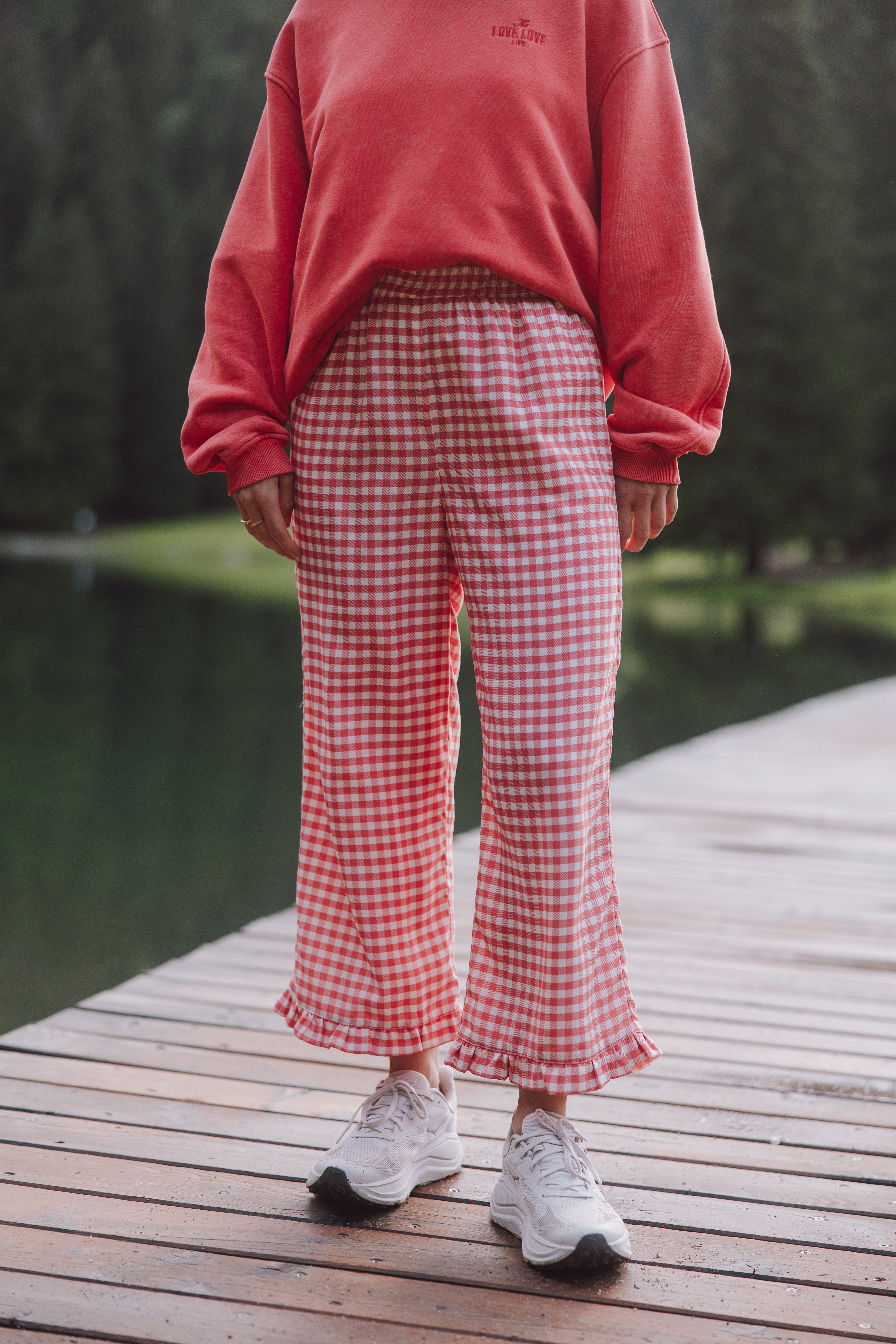 Hose Capri Red Plaid