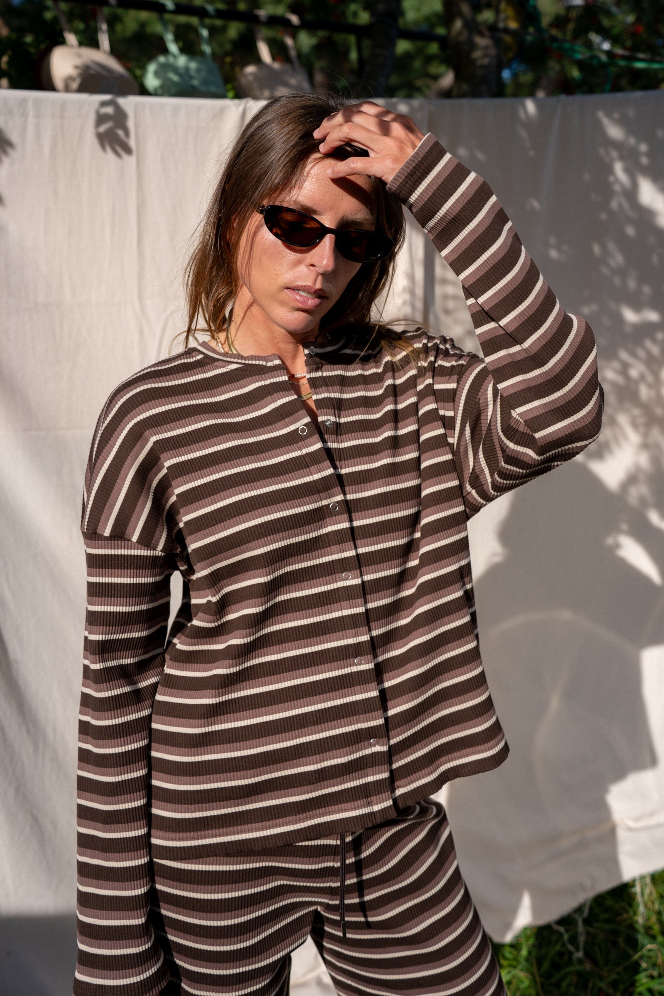 Cardigan Terro Brown Stripes