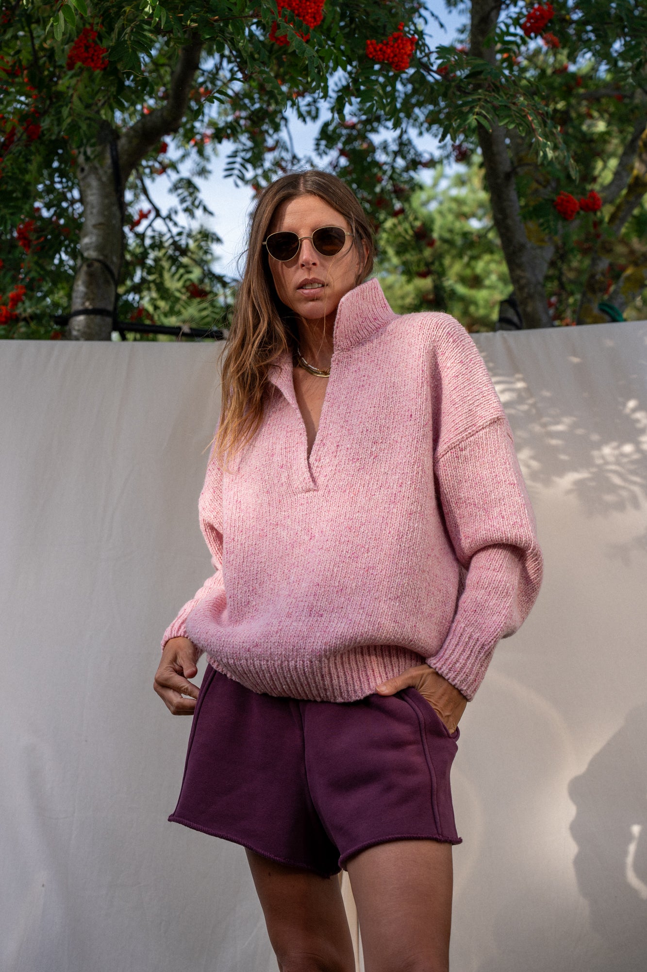 Sweter Open Pink