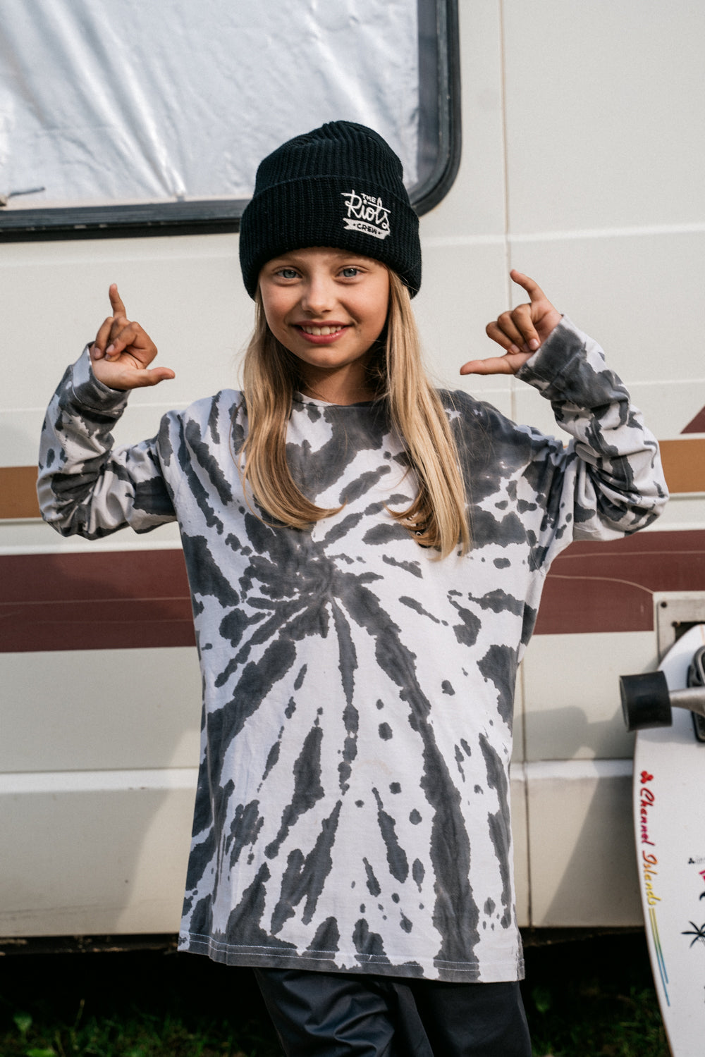 Longsleeve Pipe Black & White The Riots - 4