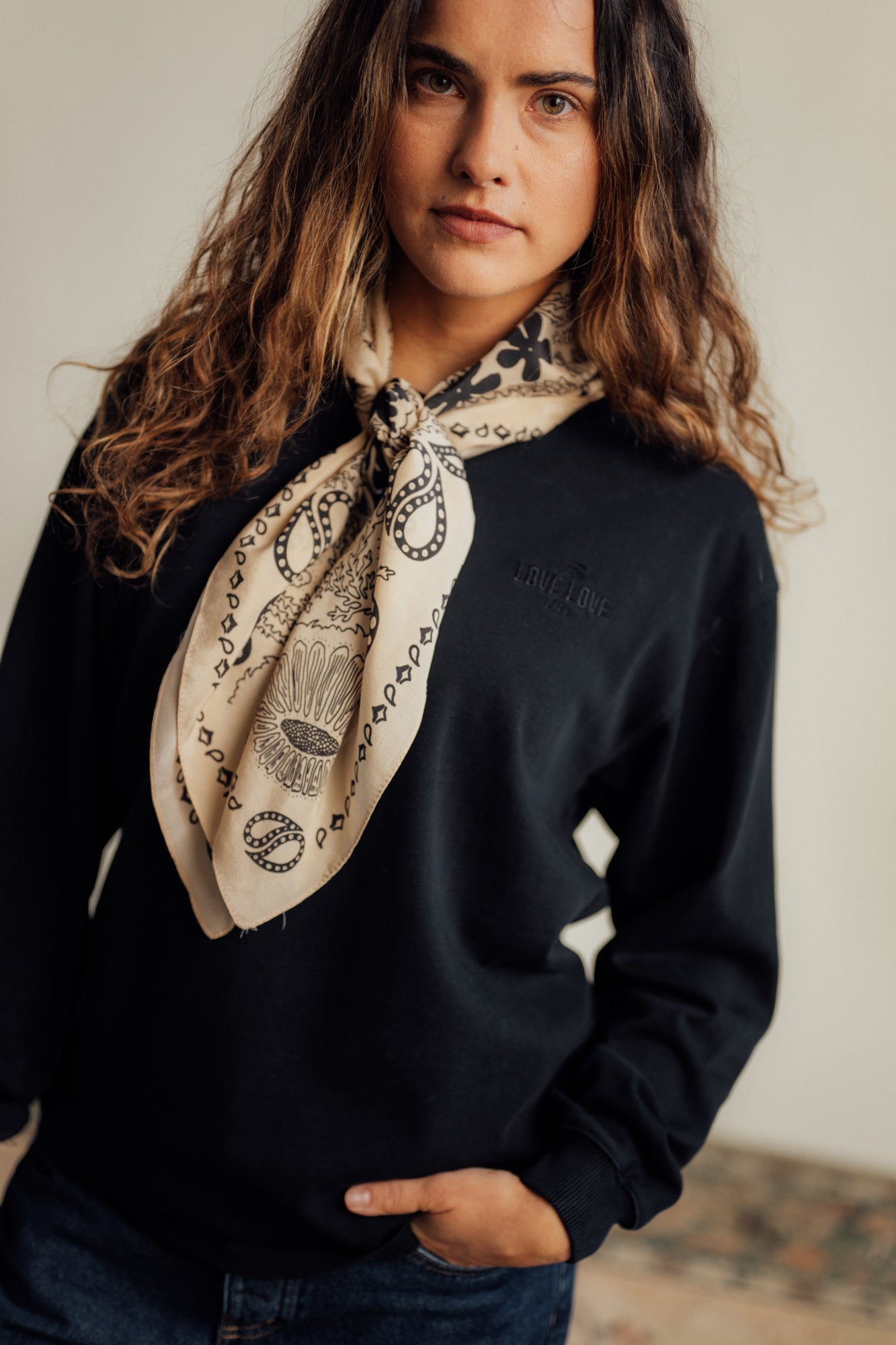 Bandana Bandi Flori Beige - 5