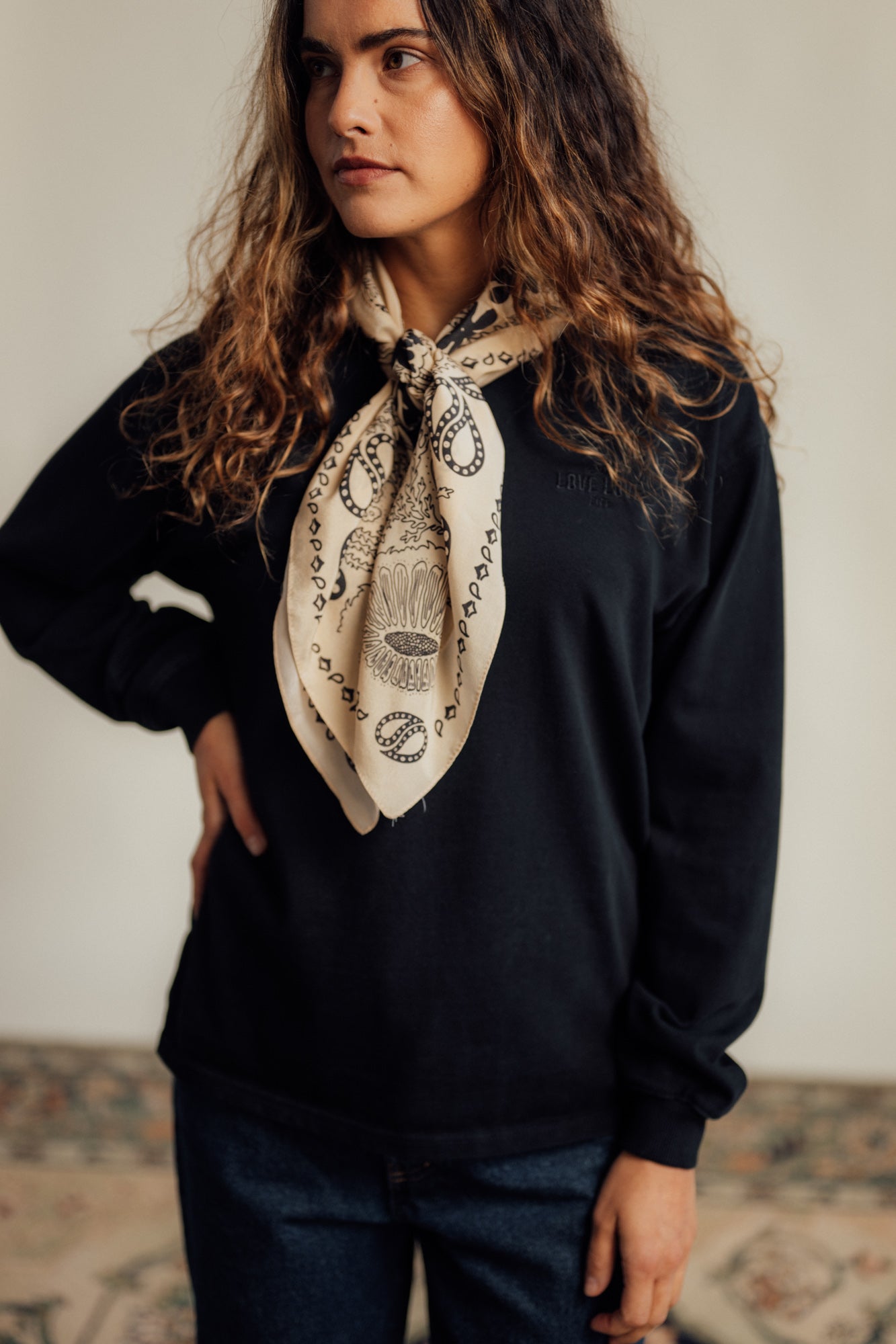 Bandana Bandi Flori Beige - 2