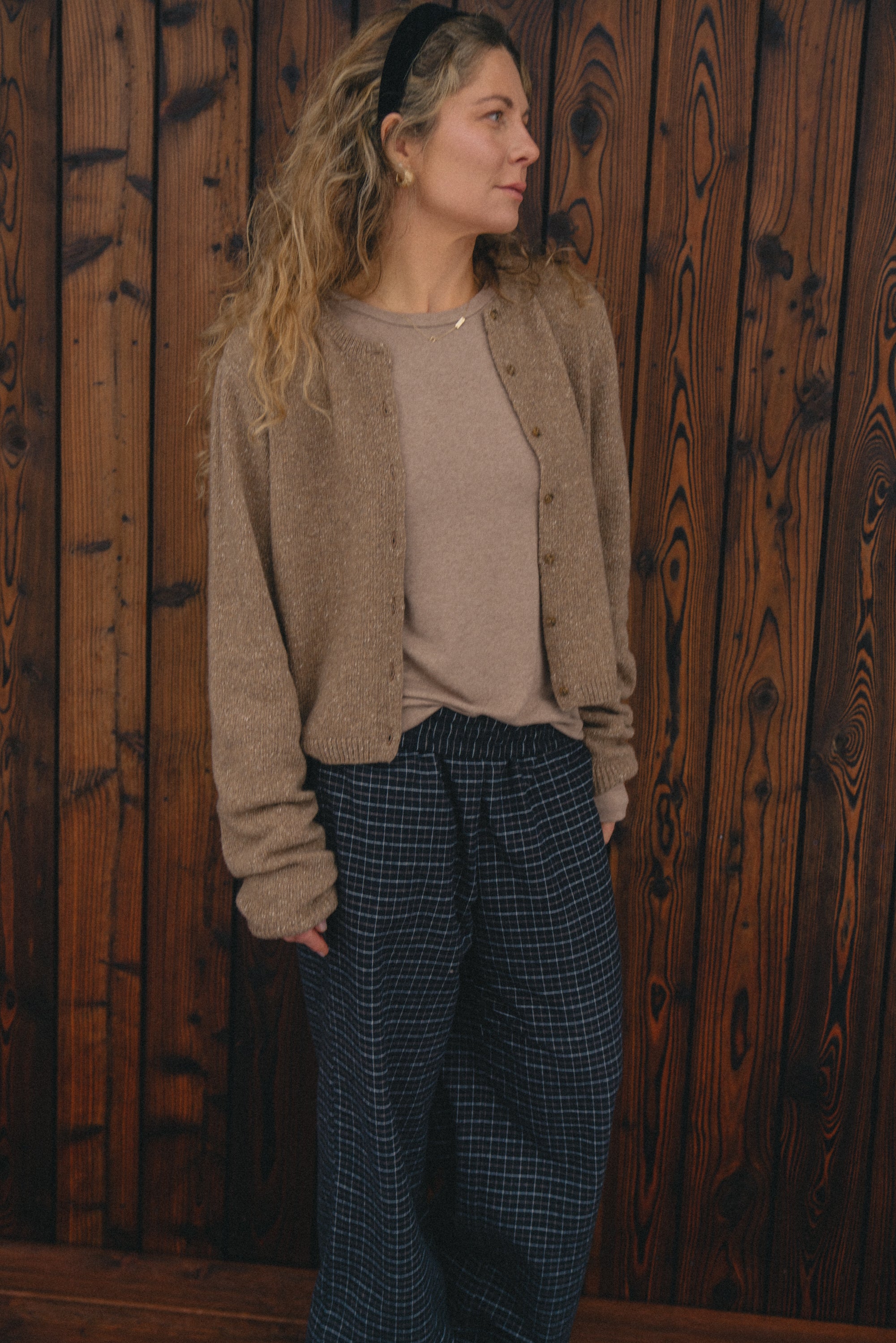 Spodnie Uppsala Black Plaid - 32