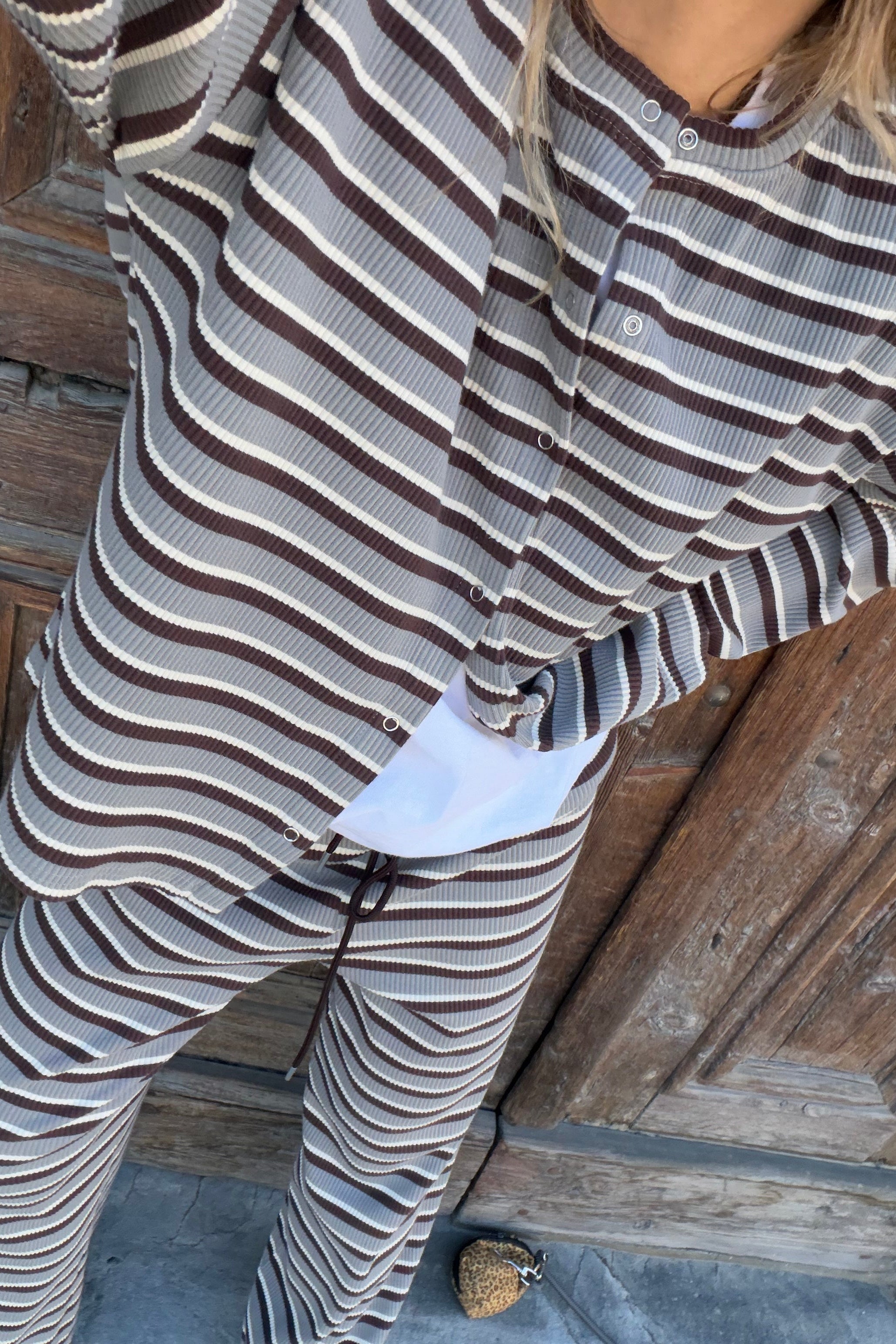 Cardigan Terro Gray Stripes