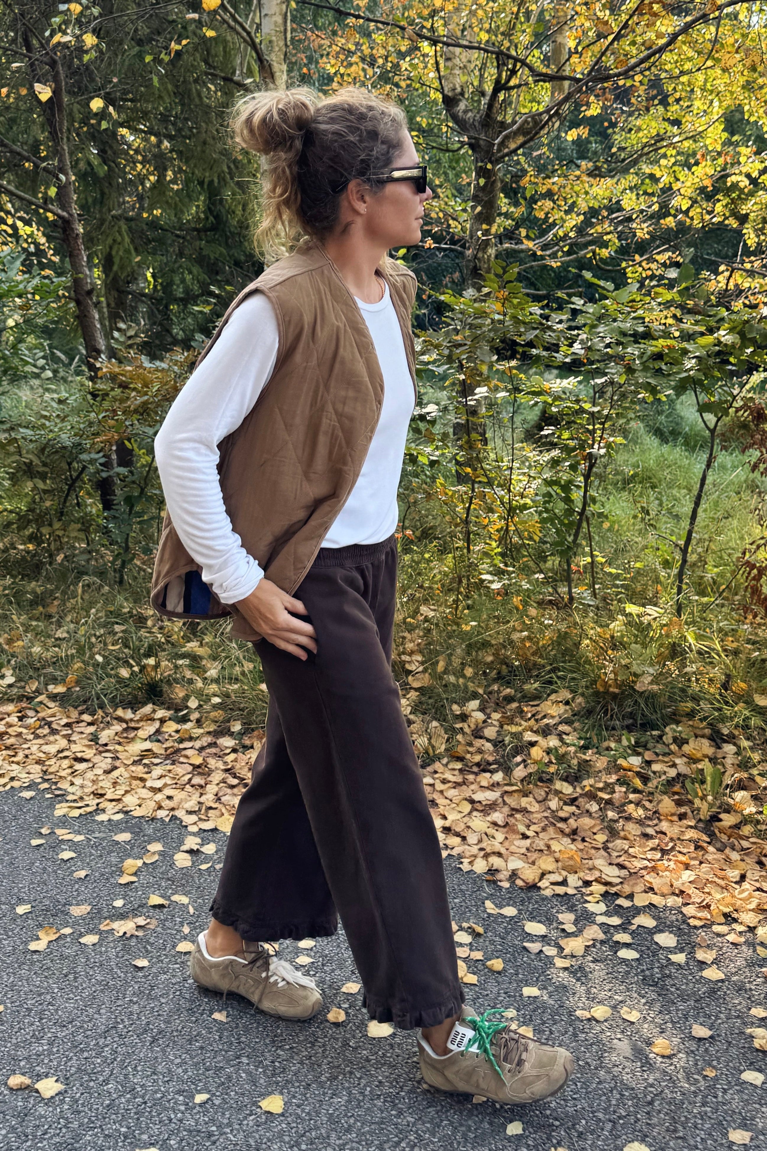 Street Brown Capri Pants - 14