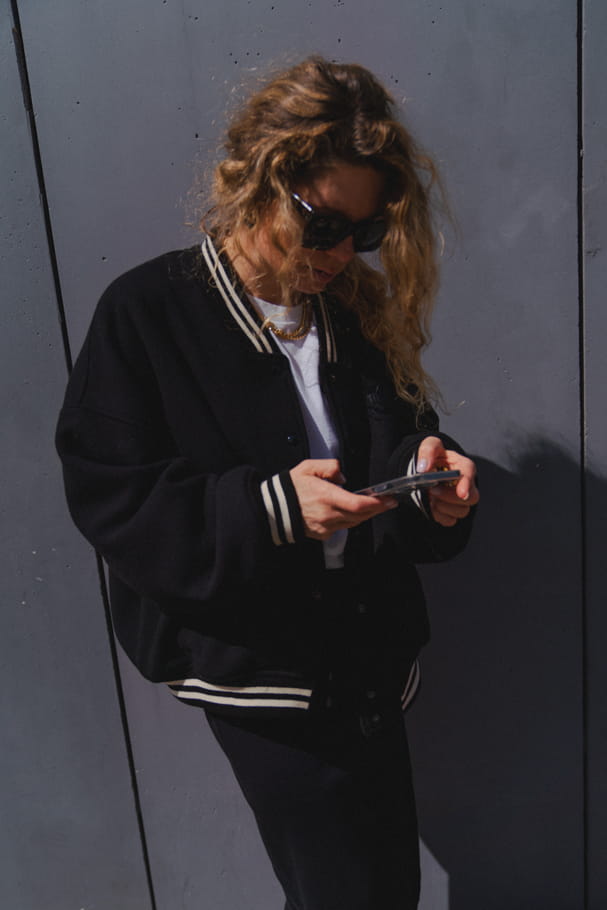 Kurtka Baseball Black