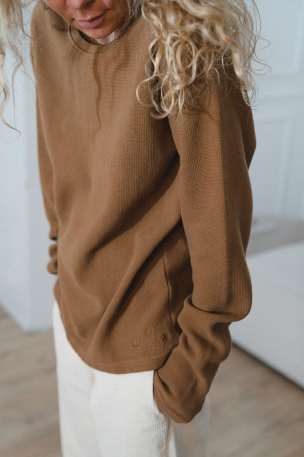 Longsleeve Sweet Waffle Light Brown