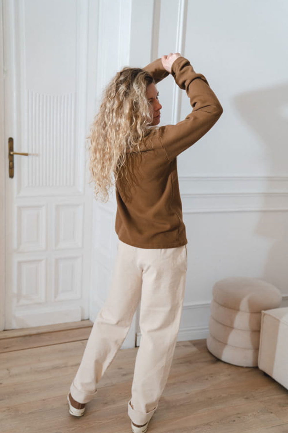 Longsleeve Sweet Waffle Light Brown
