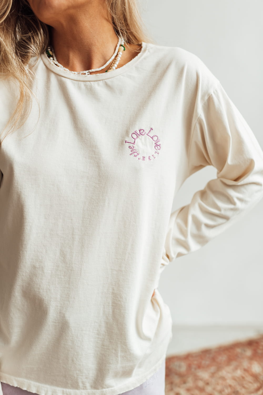 Longsleeve Luz Ecru Purple