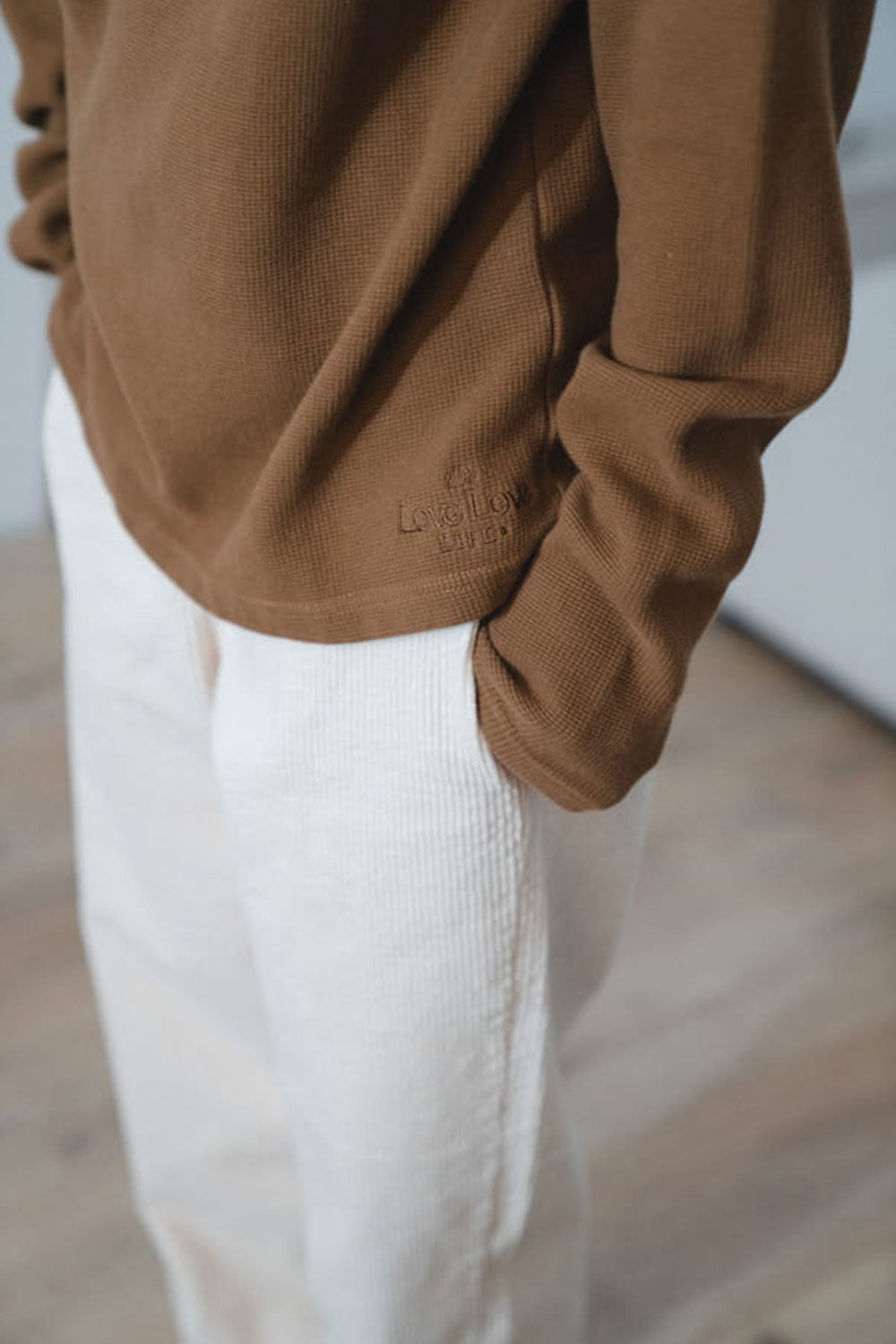 Longsleeve Sweet Waffle Light Brown