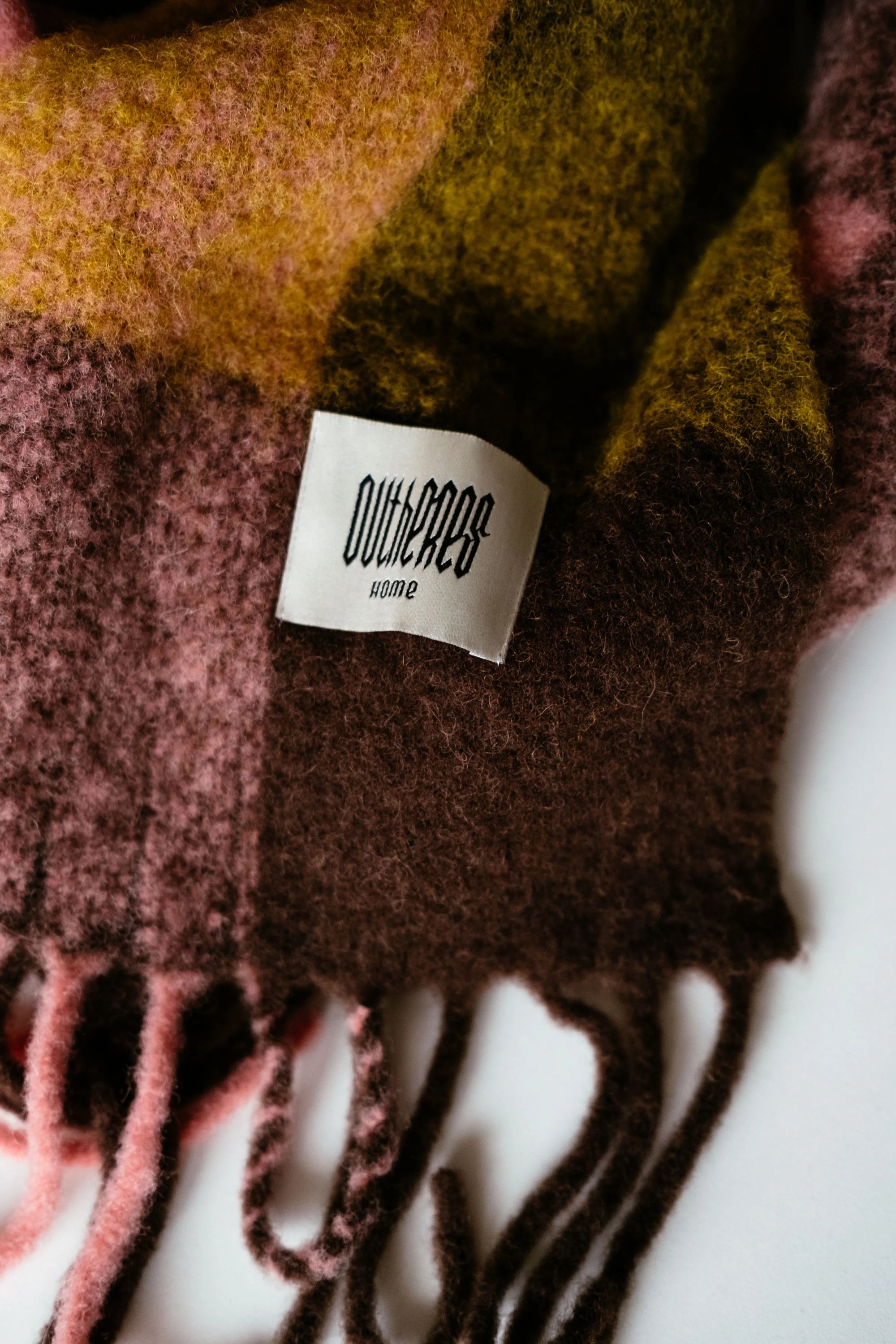 Szalik z wełny Alpaki Pink Brown - 7