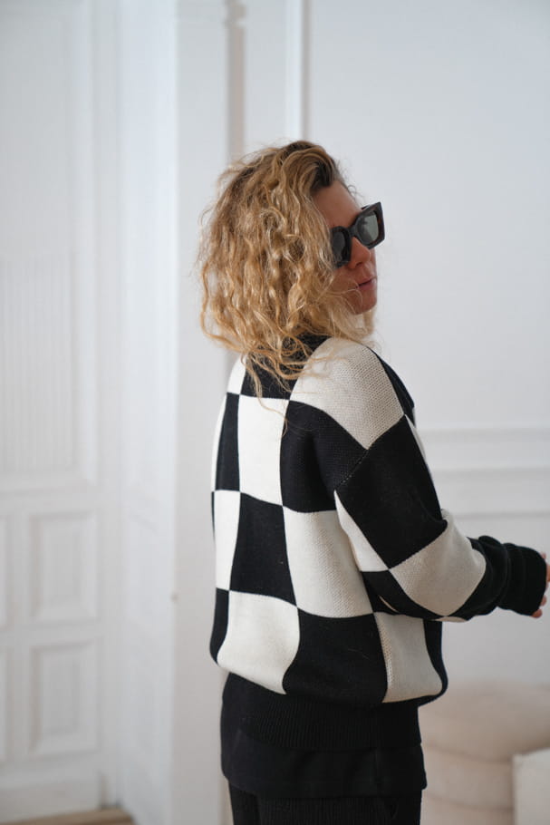 Sweter Innsbruck Black/Ecru