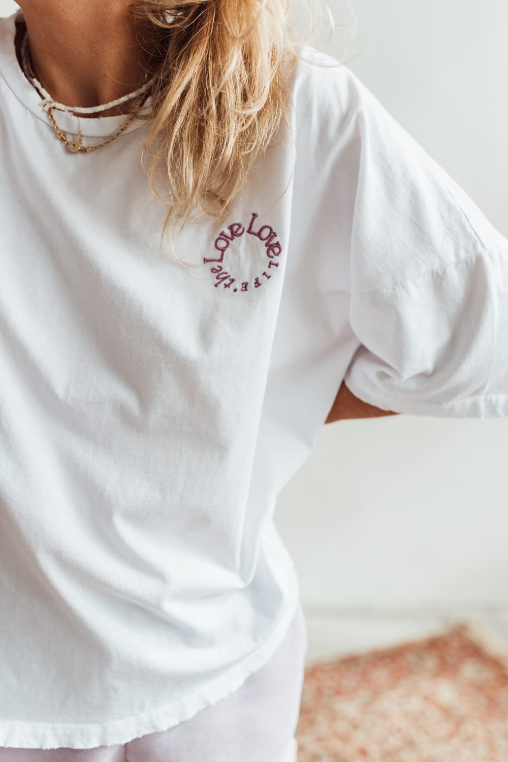 T-shirt Madrid White Purple