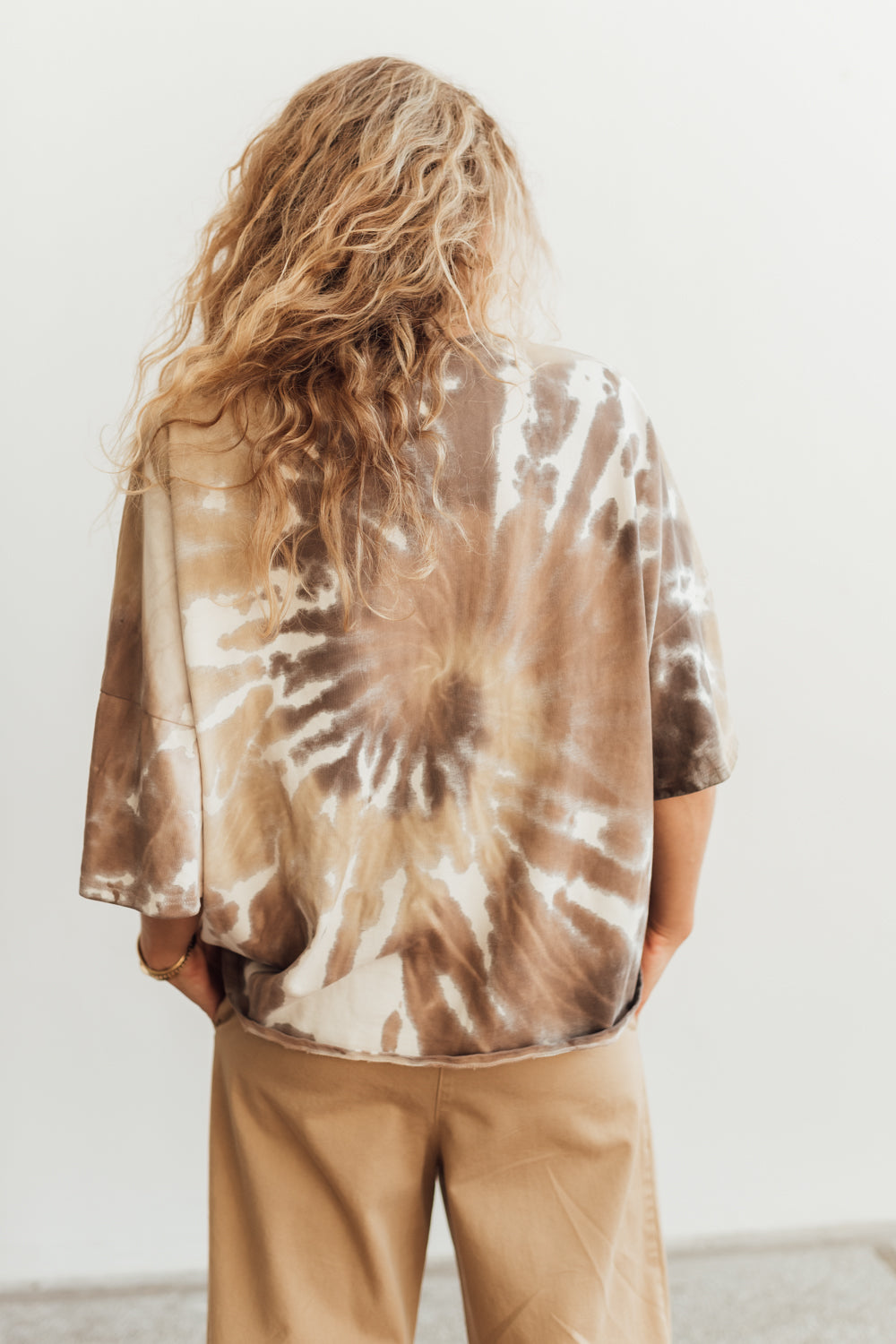 T-shirt Madrid Brown Tie Dye Heavy