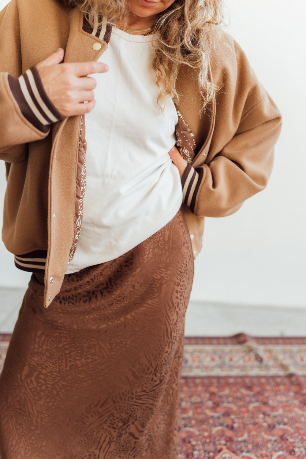 Kurtka Baseball Brown Paisley