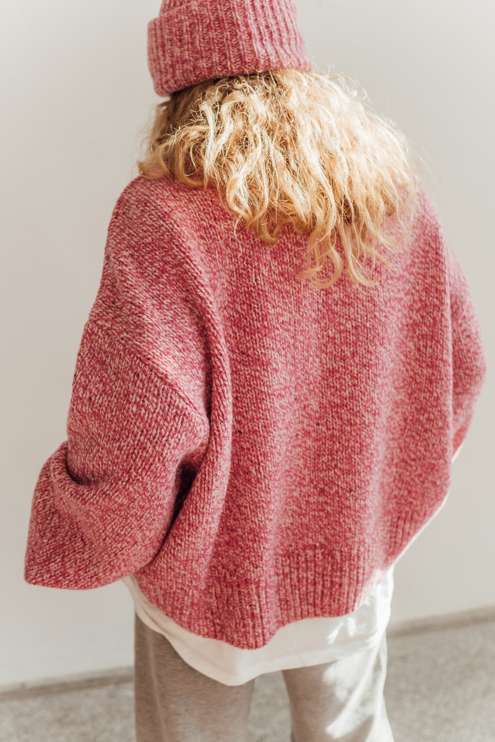 Sweter Cloud Pink Melange