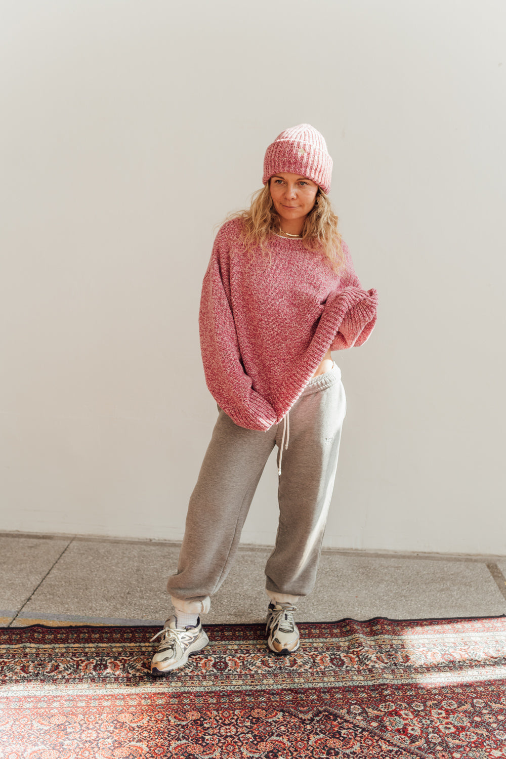 Sweter Cloud Pink Melange