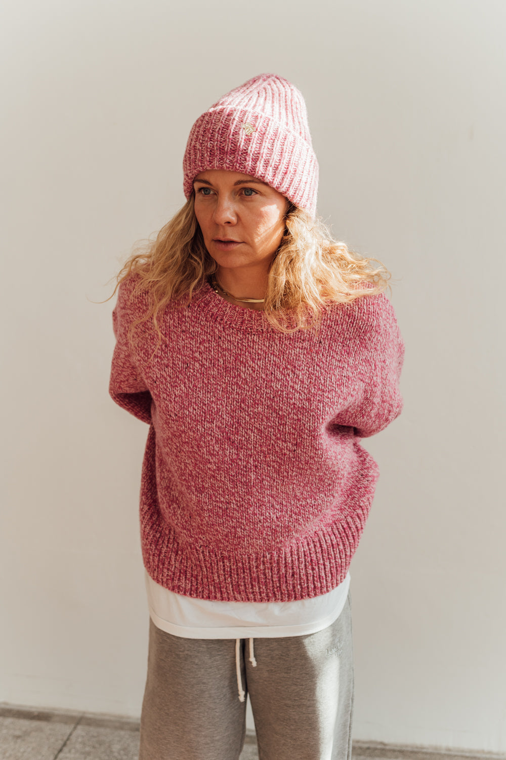 Czapka Roma Pink Melange