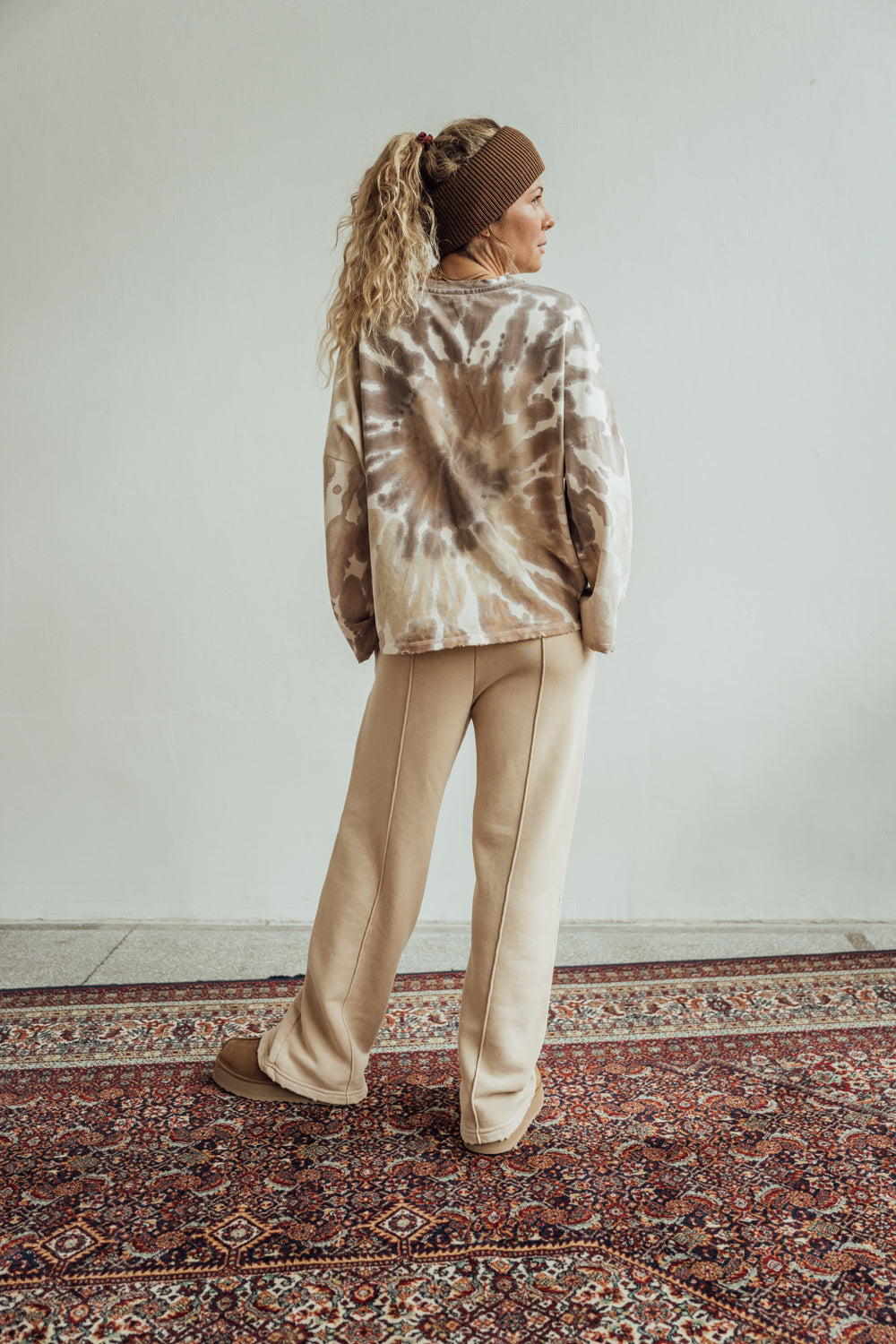 Longsleeve Toledo Brown Tie Dye Heavy