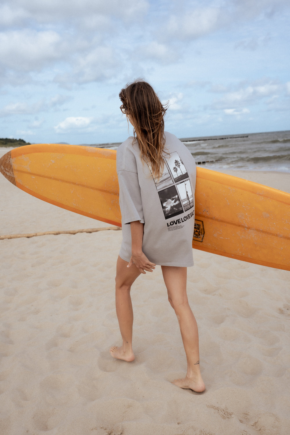 T-shirt Bronx Light Gray SALT - 4