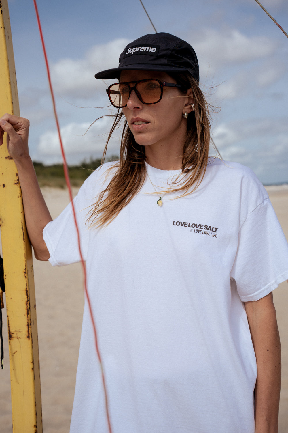 T-shirt Tan White SALT - 13