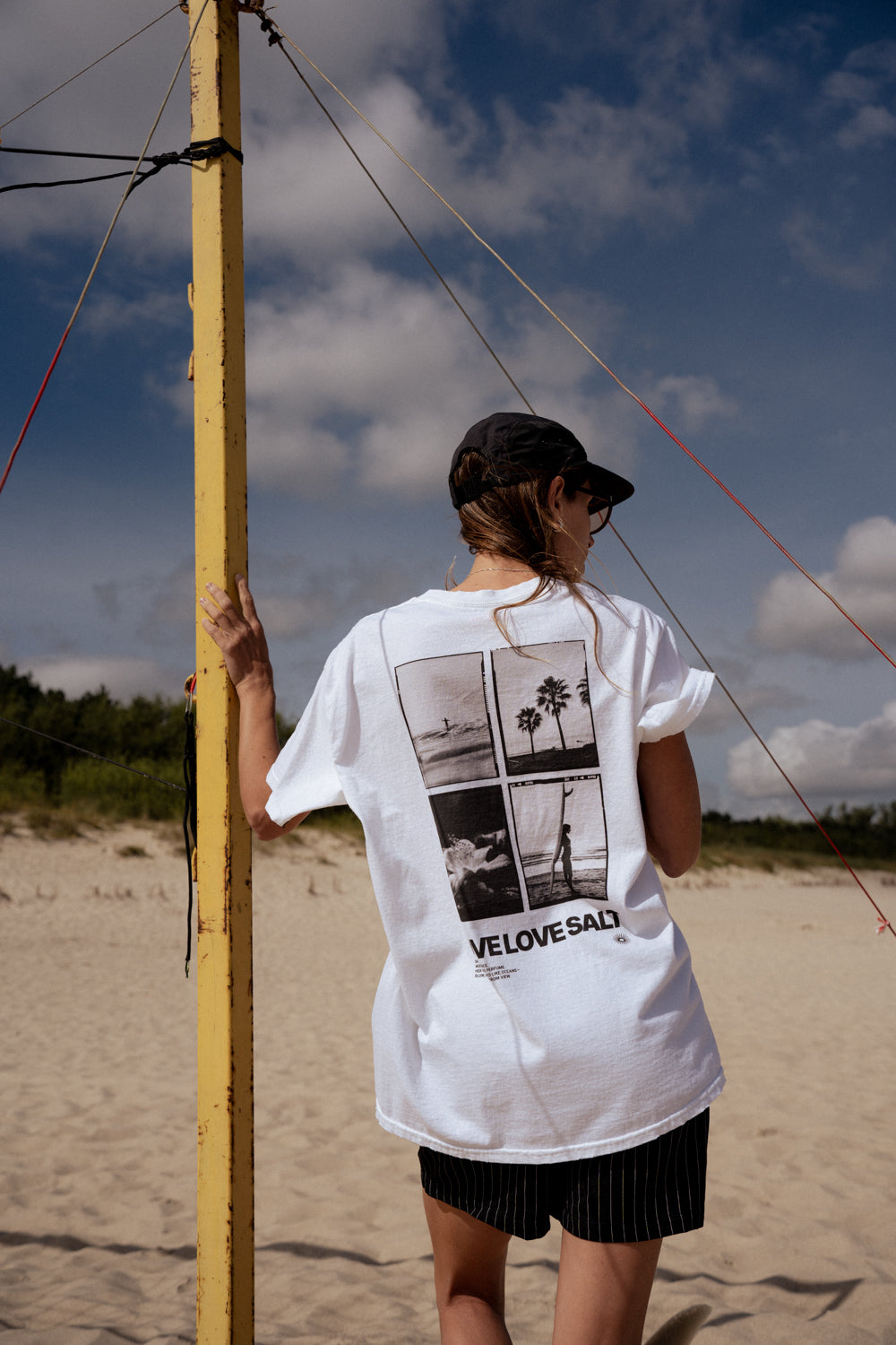 T-shirt Tan White SALT - 7