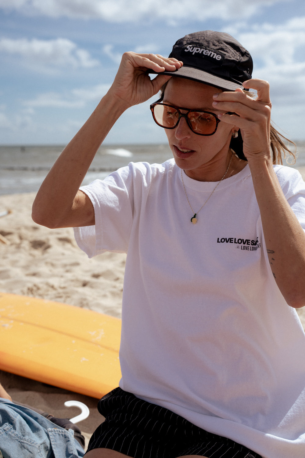T-shirt Tan White SALT - 9