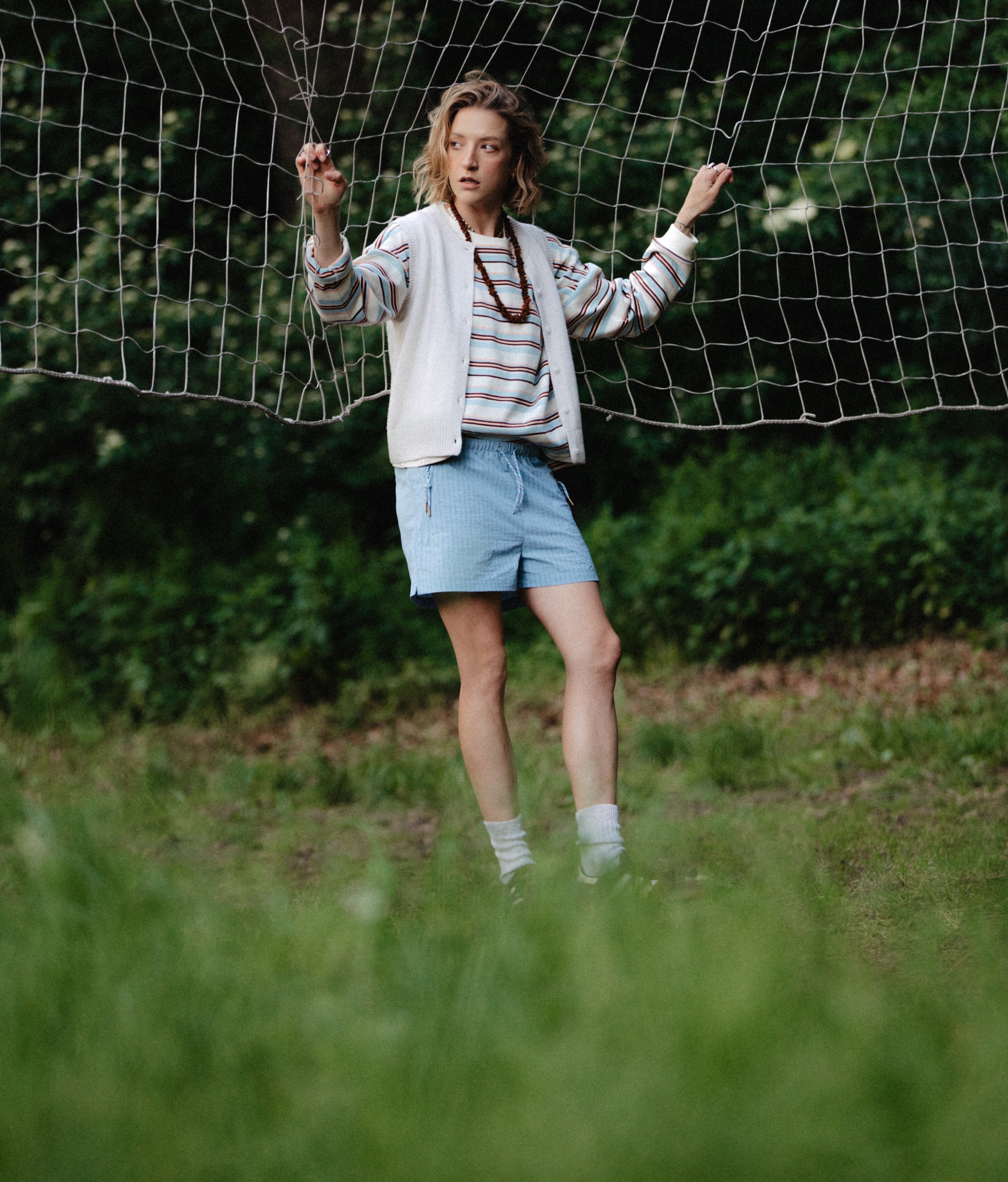 Mia Blue Stripes x LARA Shorts - 3